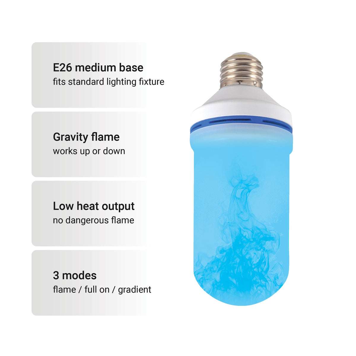 Blue Flame LED E26 Bulb 4.5W
