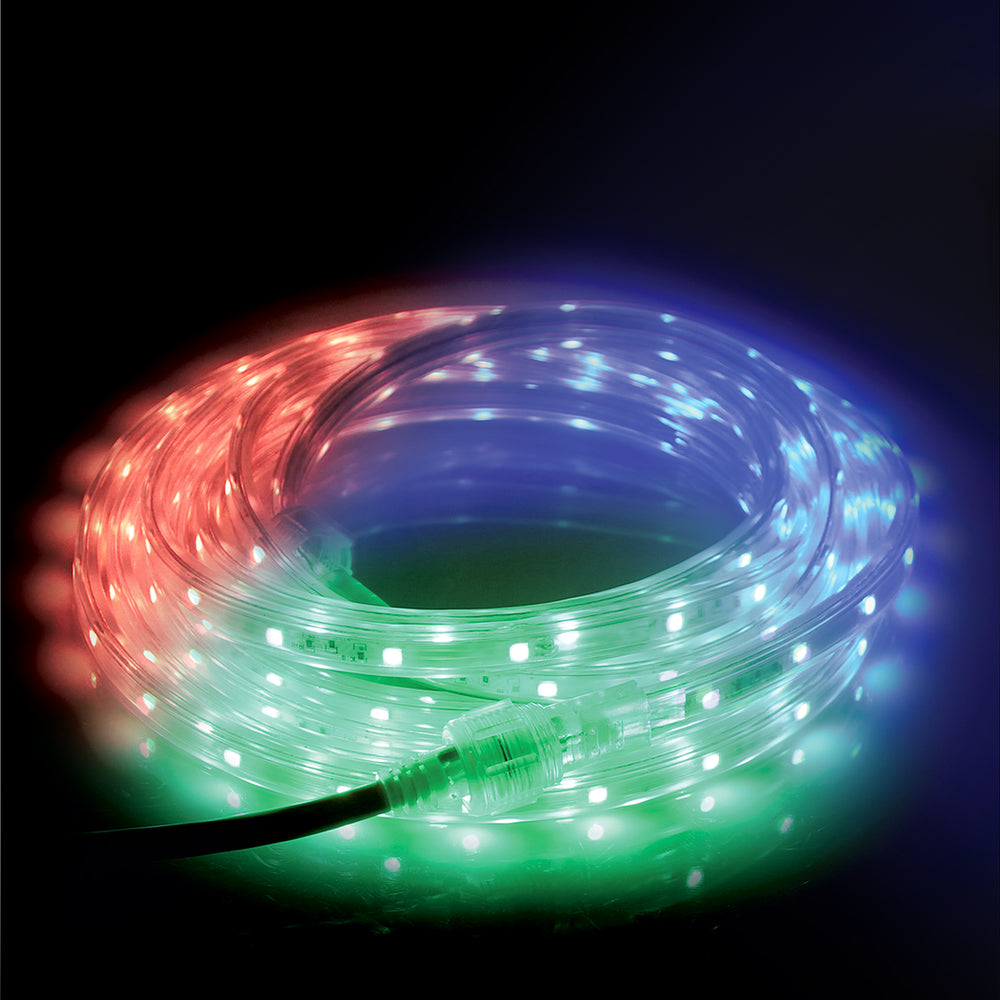 Linkable Led Multi Color 16ft Linkable LED Flat Rope Light with Color Changing RGB, Indoor and ...