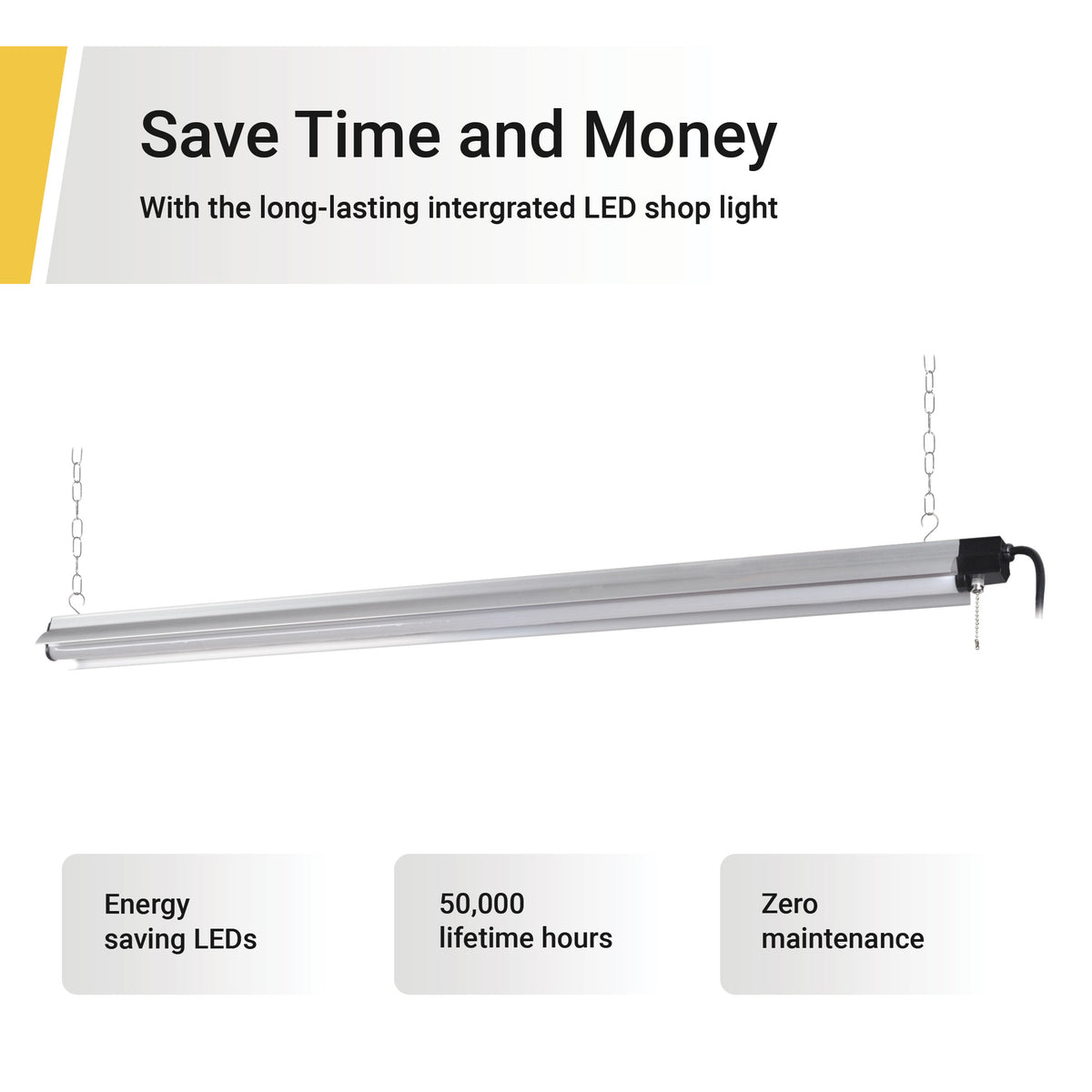 Linkable LED Shop Light 5000 Lumen 55W, 4ft